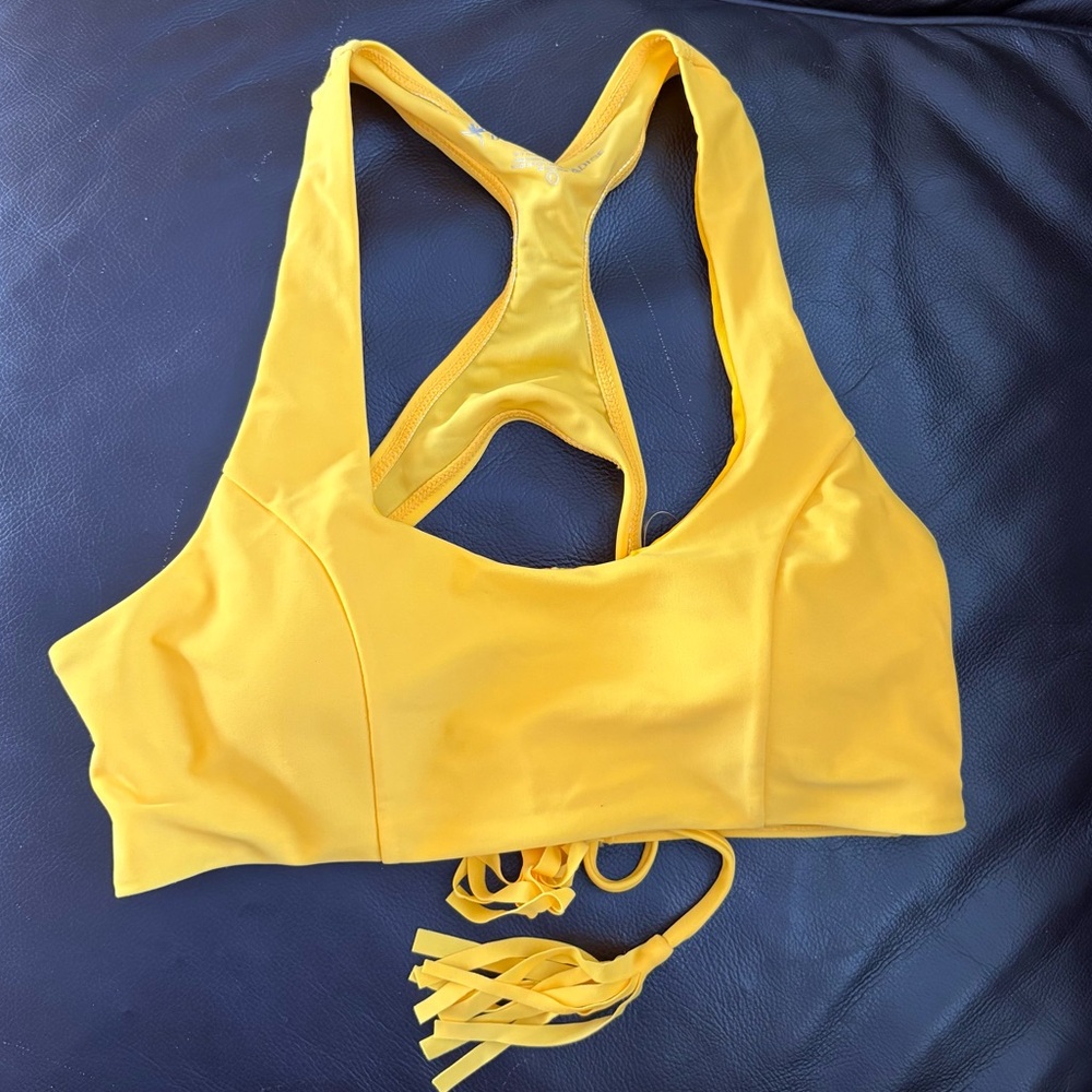 Byrds of Paradise Bikini Swim Top Yellow/Gold Size Large